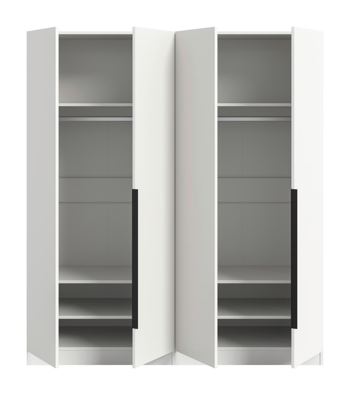 Kleiderschrank KOPENHAGEN weiß B/H/T: ca. 160x181x52 cm KOPENHAGEN - weiß (160,00/181,00/52,00cm) - xonox.home