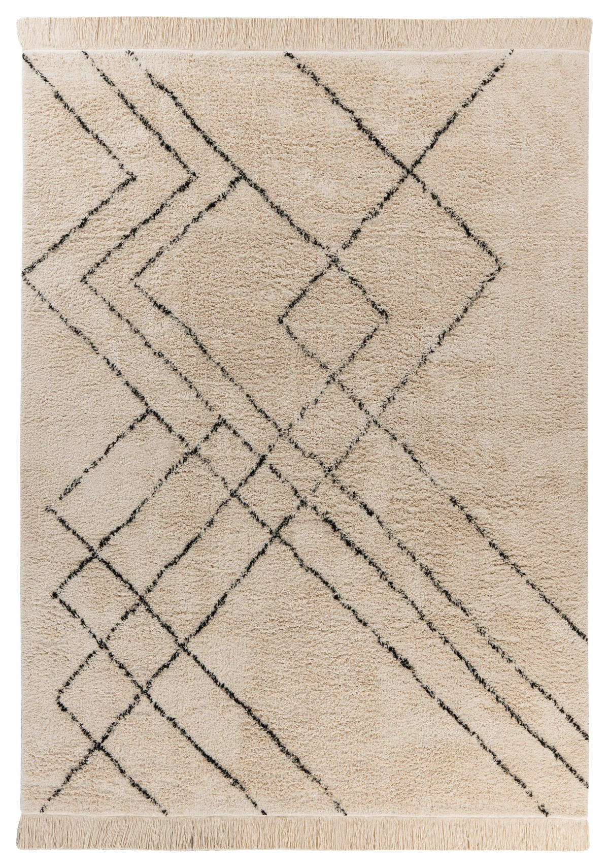 360Living Teppich Mylen schwarz B/L: ca. 160x230 cm Mylen - creme/schwarz (160,00/230,00cm) - 360Living