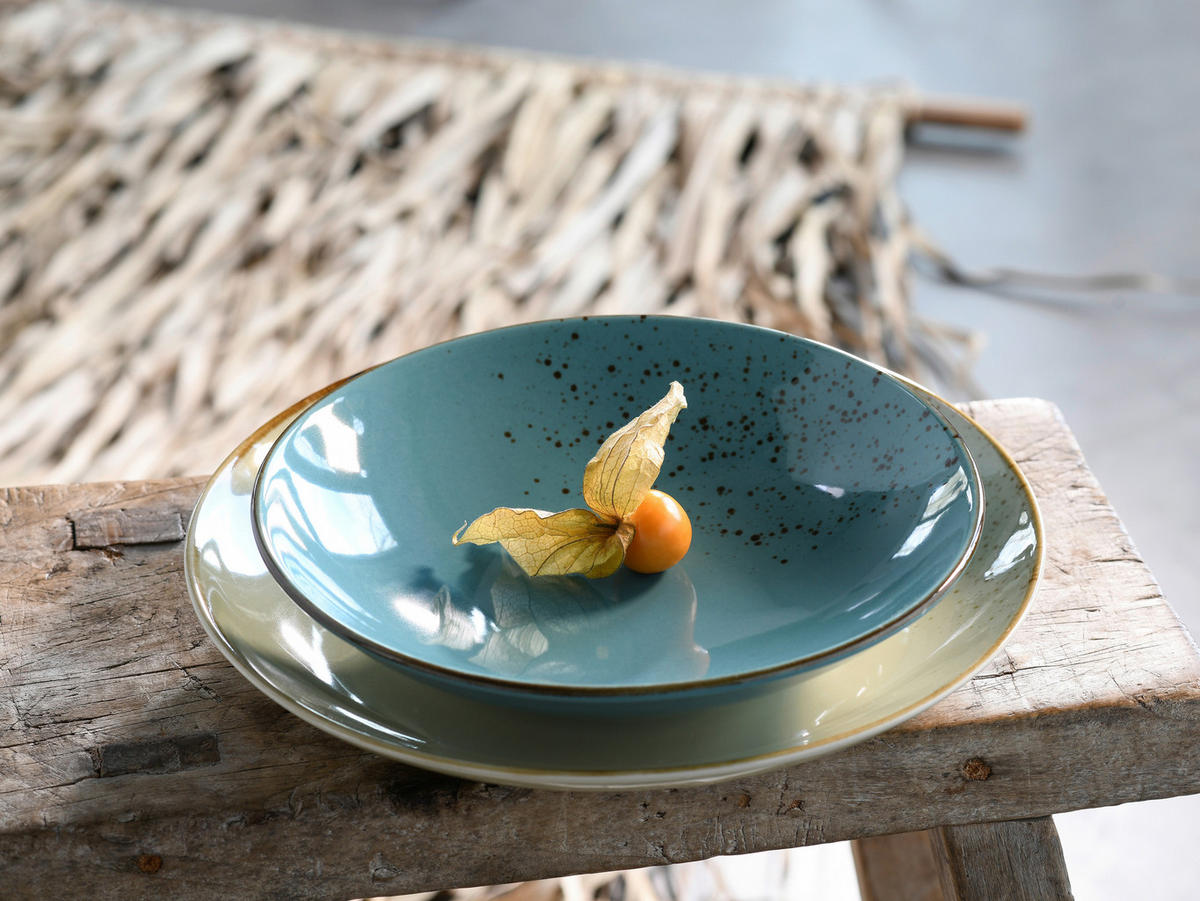 CreaTable Tafelservice NATURE COLLECTION multicolor Steinzeug 12 tlg. NATURE COLLECTION - multicolor - CreaTable
