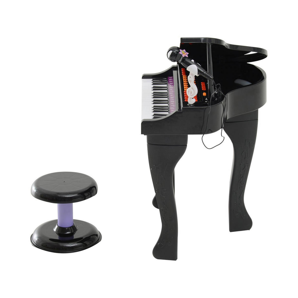 HOMCOM Kinderklavier B/H/L: ca. 39x69x48 cm Kinderklavier_Homcom - schwarz (48,00/39,00/69,00cm) - HOMCOM