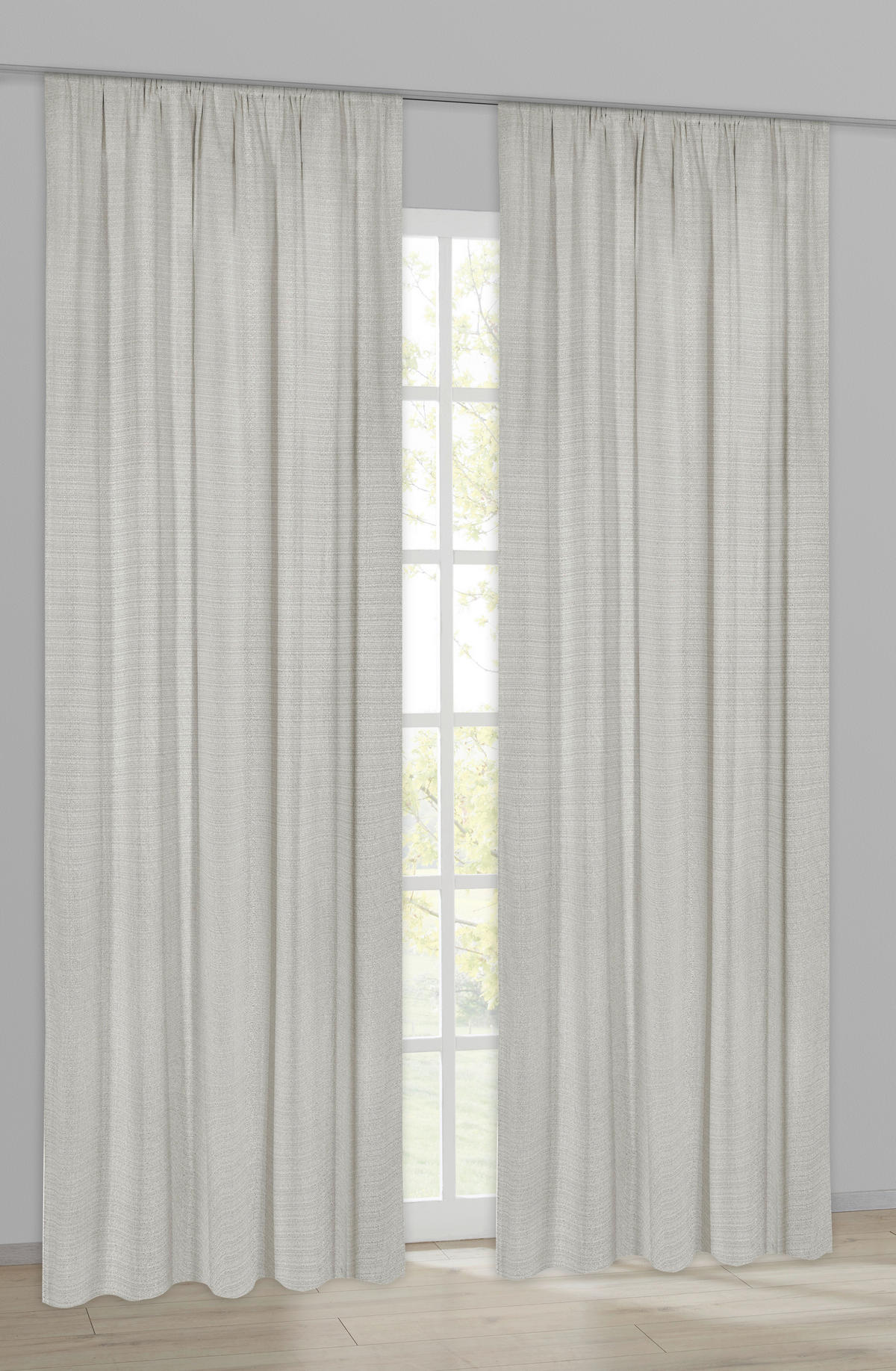 Dekovorhang Leo Silbergrau B/L: ca. 135x245 cm Leo - Silbergrau (135,00/245,00cm)