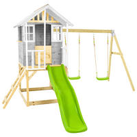 Zwerkules Spielhaus Valli grau B/H/L: ca. 370x224x352 cm Valli - weiß/grau (352,00/370,00/224,00cm) - Zwerkules