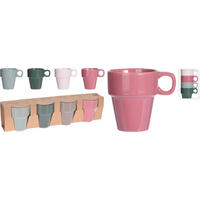 Kaffeebecherset multicolor Steingut 4 tlg. Kaffeebecherset_4tlg. - multicolor