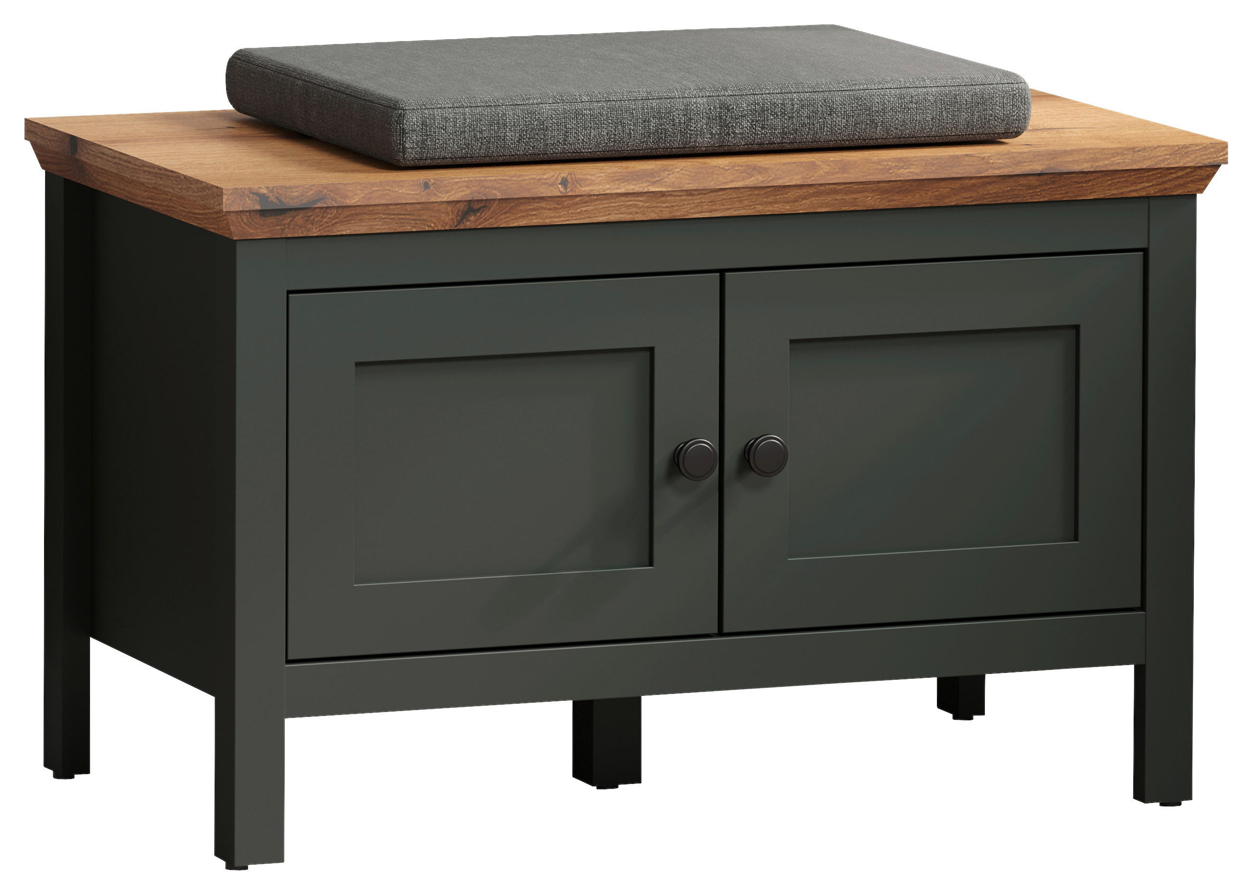 Sitzbank Stanton tannengrün Eiche Evoke Coast Nachbildung B/H/T: ca. 77x48x39 cm Stanton - Eiche/tannengrün (77,00/48,00/39,00cm)