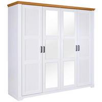 Kleiderschrank Maluno weiß B/H/L: ca. 64x208x215,6 cm Maluno - weiß (215,60/64,00/208,00cm) - Inter Link