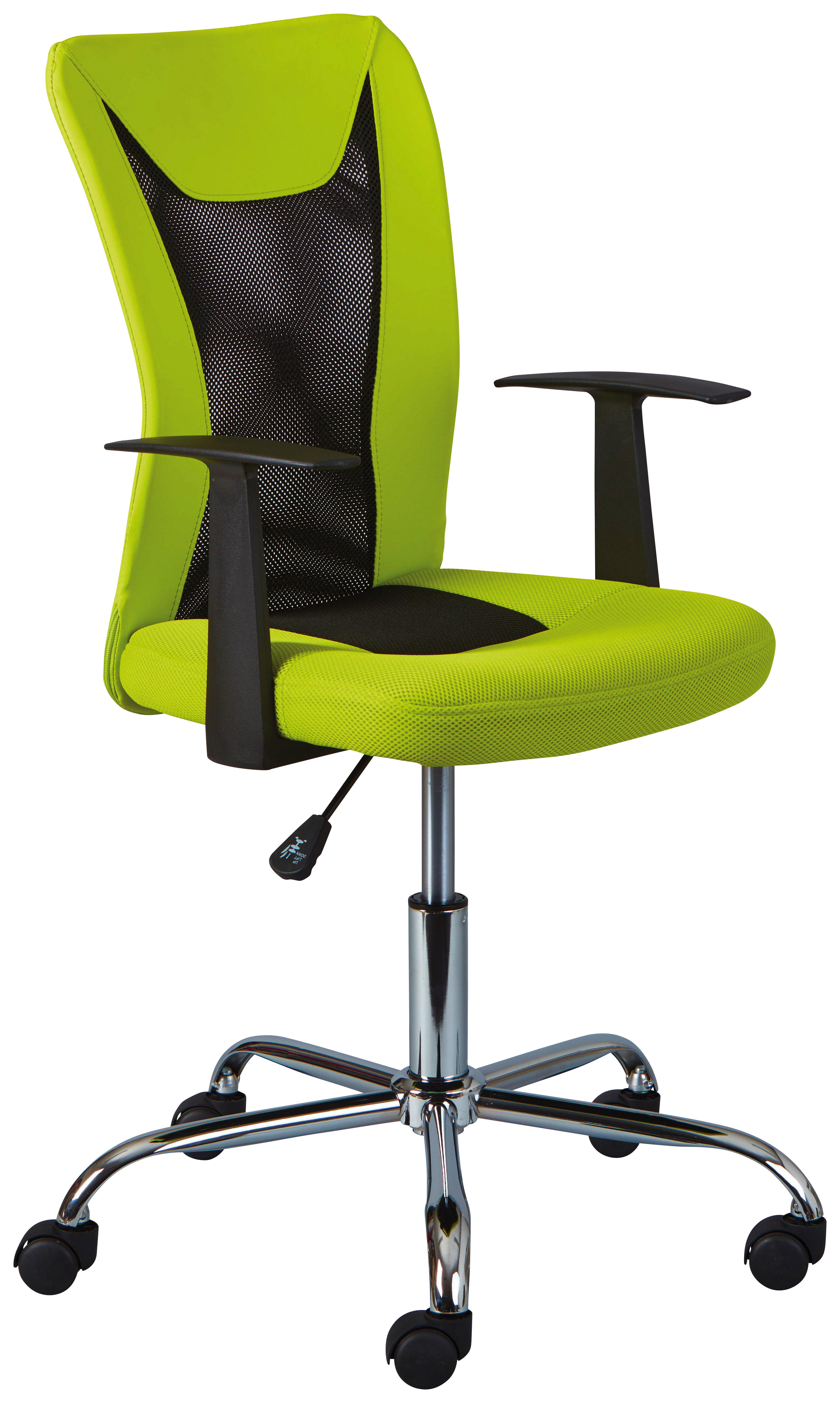 Drehstuhl Donny grün schwarz Kunstleder Netzstoff Donny - schwarz/grün (55,00/85,00/54,50cm) - Inter Link
