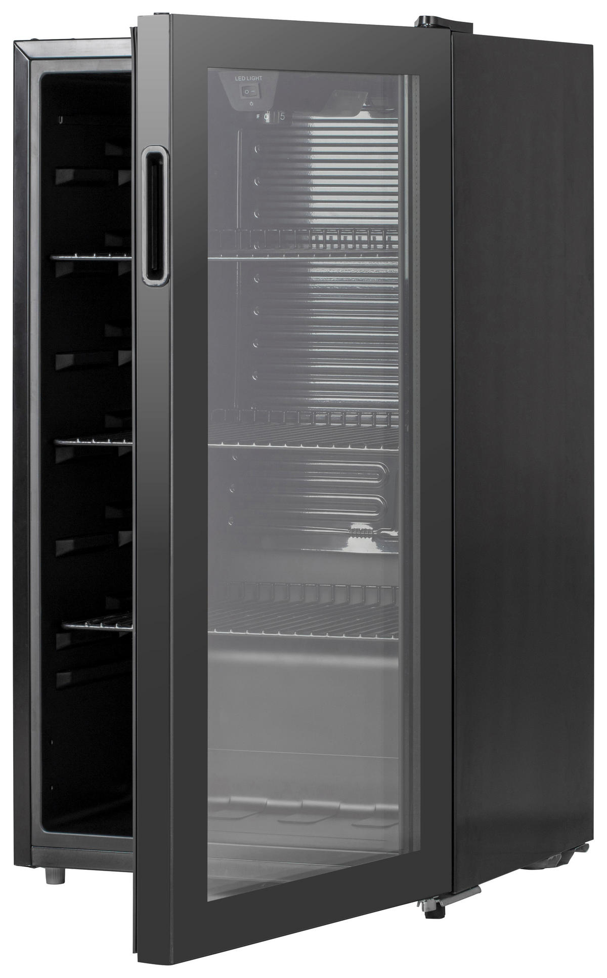 POCOline Glastürkühlschrank GTK85-93ES schwarz B/H/T: ca. 47x84x44 cm Glastürkühlschrank GTK85-93ES - schwarz (47,00/84,00/44,00cm) - POCOline