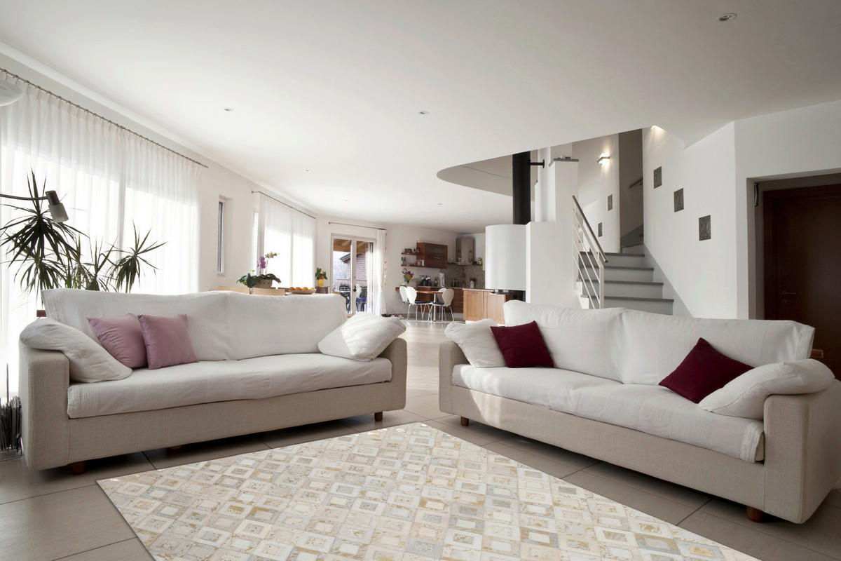 360Living Teppich Dazzle elfenbein B/L: ca. 80x150 cm Dazzle - gold/elfenbein (80,00/150,00cm) - 360Living
