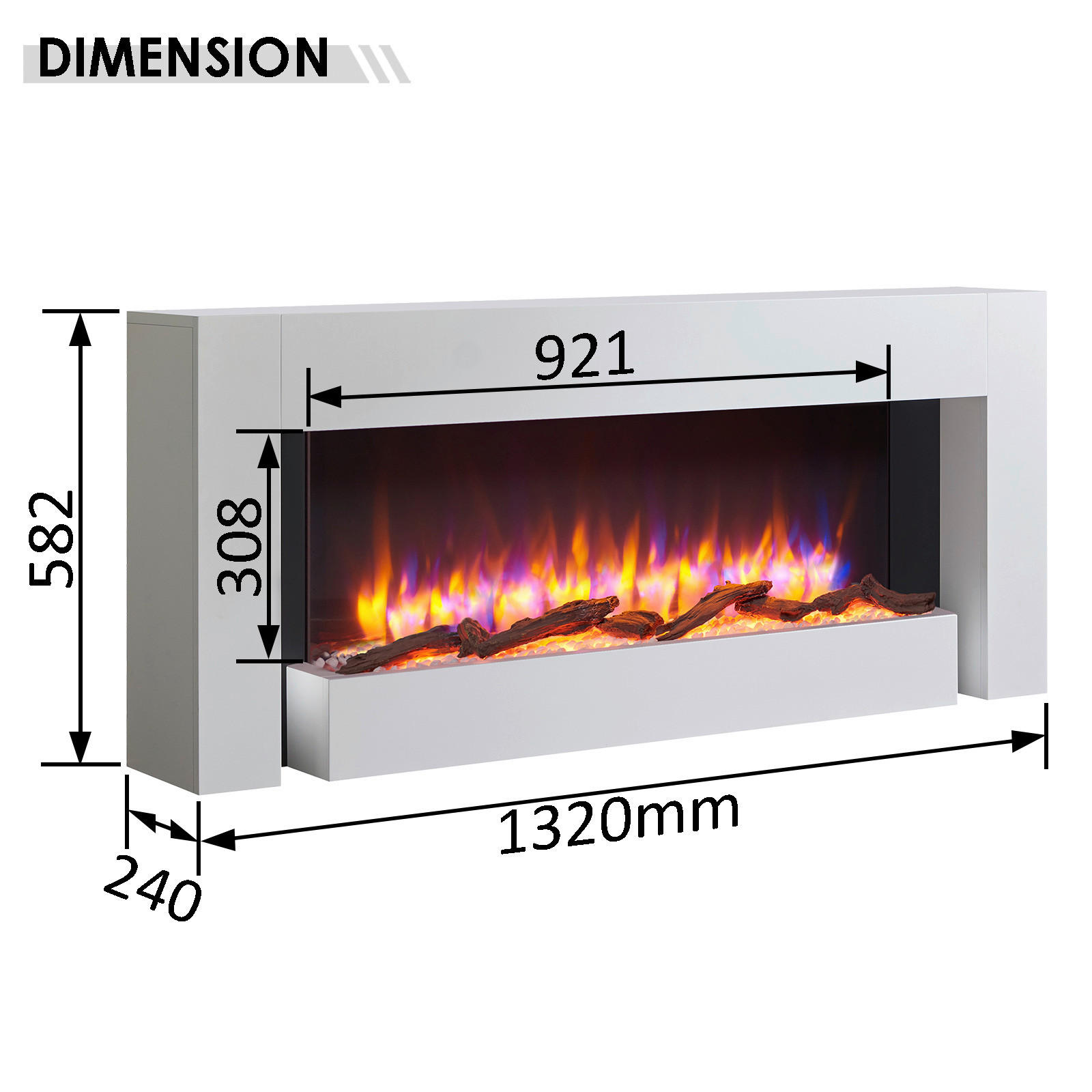 RICHEN Elektrischer-Kamin Diona EF197A-M...