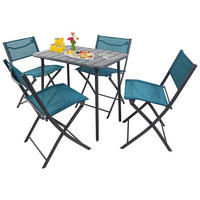 VCM Gartensitzgruppe Sumila türkis Stahl B/H/L: ca. 80x72x55 cm Sumila - türkis (55,00/80,00/72,00cm) - VCM