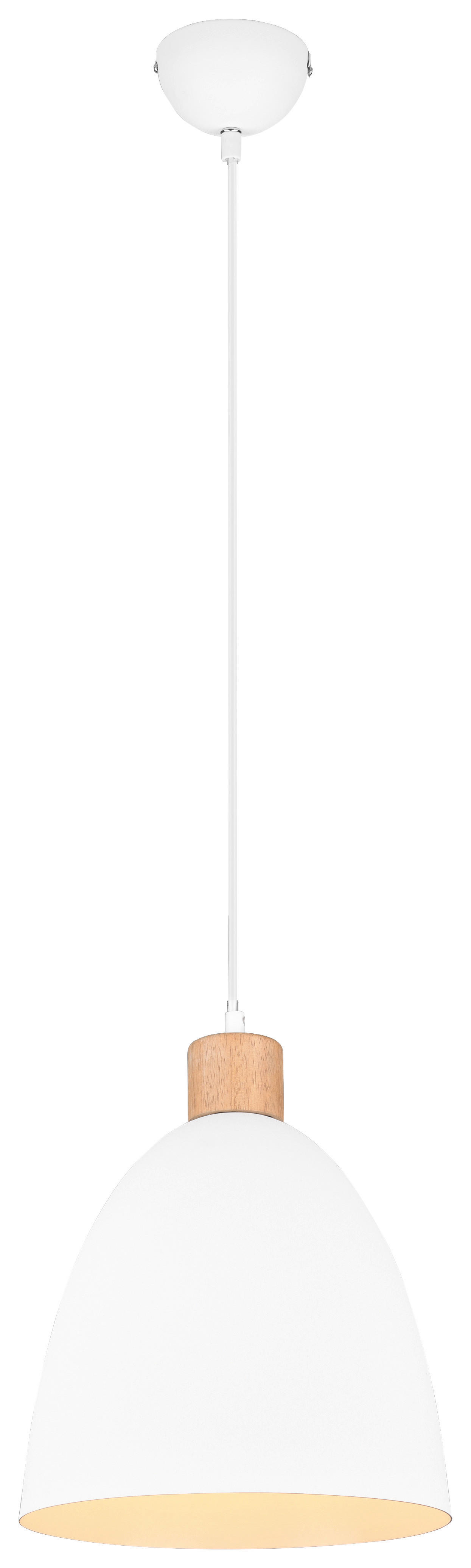 Reality Pendelleuchte R30681031 weiß Metall H/D: ca. 150x25 cm E27 1 Brennstellen Jagger - weiß (25,00/150,00cm) - Reality