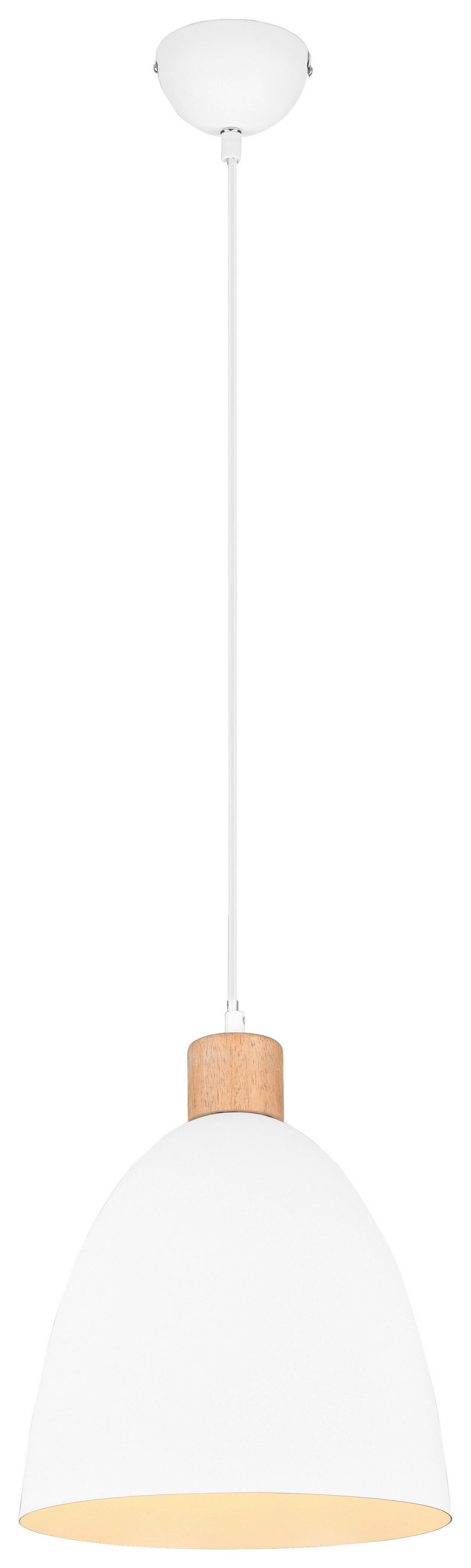 Reality Pendelleuchte R30681031 weiß Metall H/D: ca. 150x25 cm E27 1 Brennstellen Jagger - weiß (25,00/150,00cm) - Reality