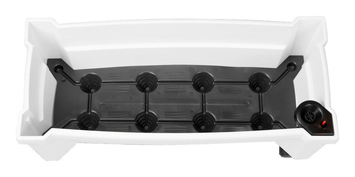 KHW Pflanzkasten mit Rollen Calypso weiß Kunststoff B/H/T: ca. 79x33x35 cm Calypso - weiß (79,00/33,00/35,00cm) - KHW