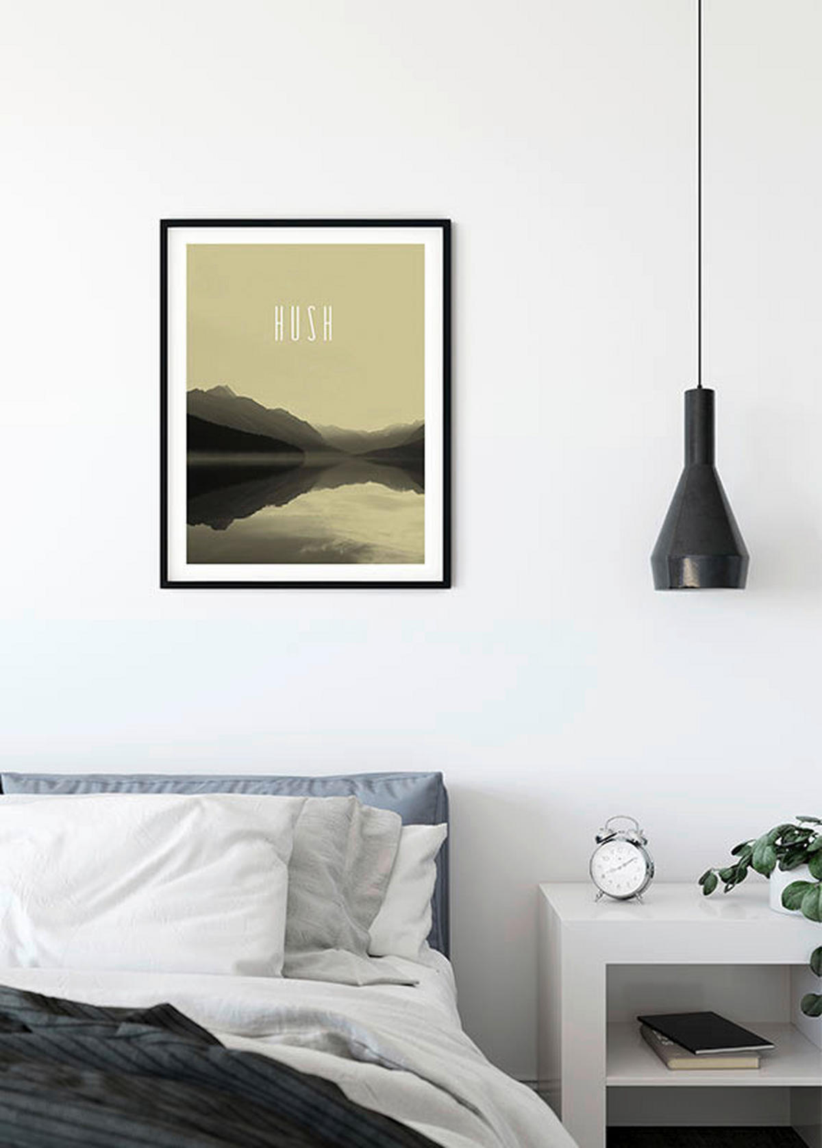 Komar Poster Word Lake Hush Sand Natur B/L: ca. 40x50 cm Word Lake Hush Sand - (40,00/50,00cm) - Komar