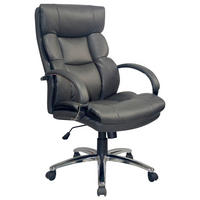 XXL-Chefsessel PAUL-XXL grau Chrom Kunstleder Metall PAUL-XXL - Chrom/grau - byLIVING