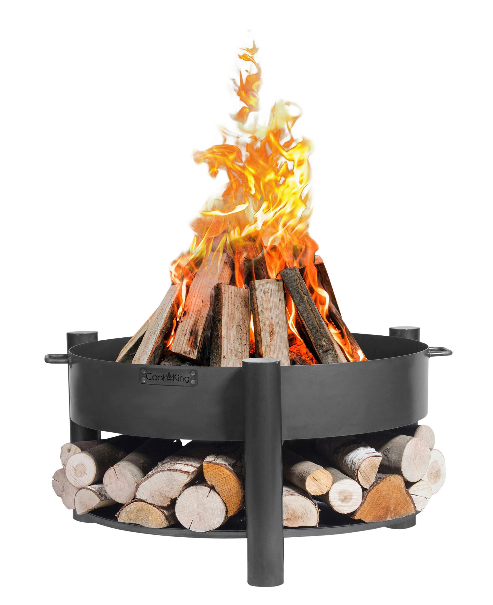 CookKing Feuerschale Montana 80 schwarz Stahl B/H/T: ca. 88x45x88 cm Montana 80 - schwarz (88,00/45,00/88,00cm) - CookKing