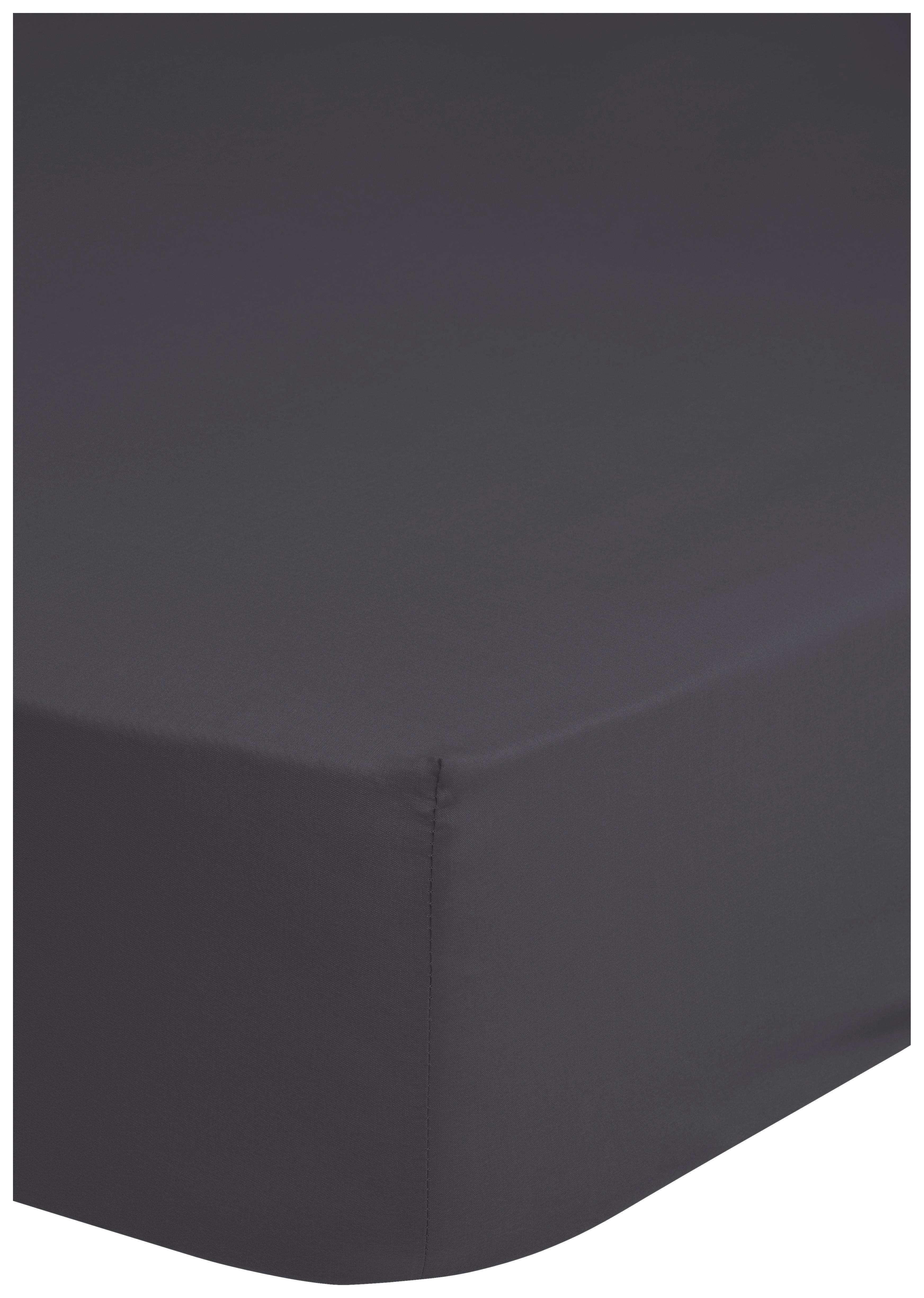 Baumwoll Spannbetttuch Satin Spannbetttuch-Satin 90x220cm - anthrazit (90,00/220,00cm) - HIP