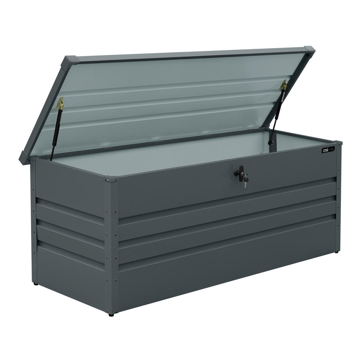 AXI Outdoor Living Gartenbox Miles anthrazit Metall B/H/L: ca. 70x62x165 cm Miles - anthrazit (165,00/70,00/62,00cm) - AXI Outdoor Living