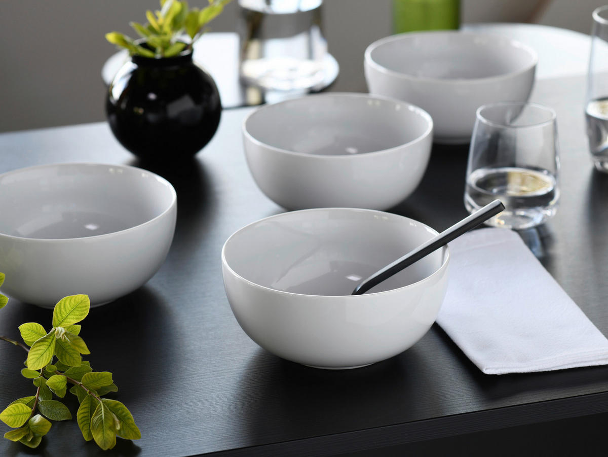 CreaTable Schüssel-Set Allround Weiss weiß Porzellan Allround Weiss - weiß - CreaTable