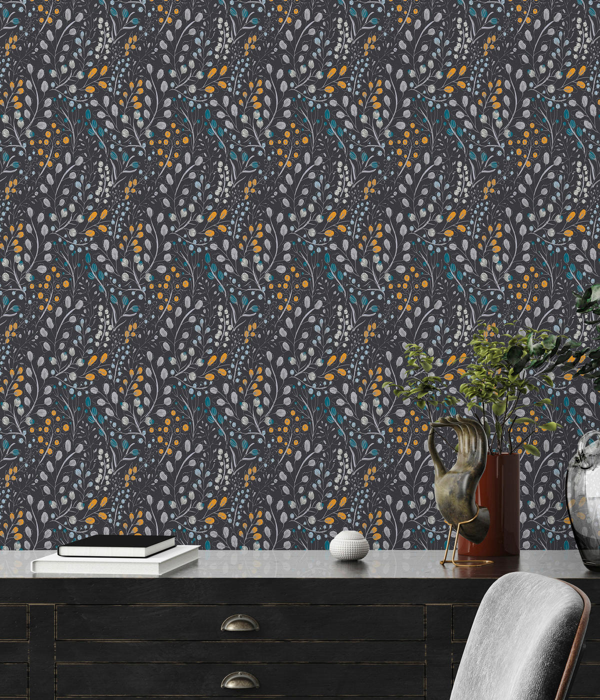 A.S.Creation Vliestapete Attractive 2 Floral schwarz B/L: ca. 53x1005 cm Attractive 2 - schwarz (53,00/1005,00cm) - A.S.Creation