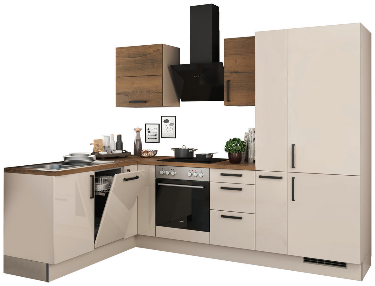 artego Winkelküche Eco Angoragrau B/L: ca. 275x175 cm Eco - Eiche/Angoragrau (275,00/175,00cm) - artego