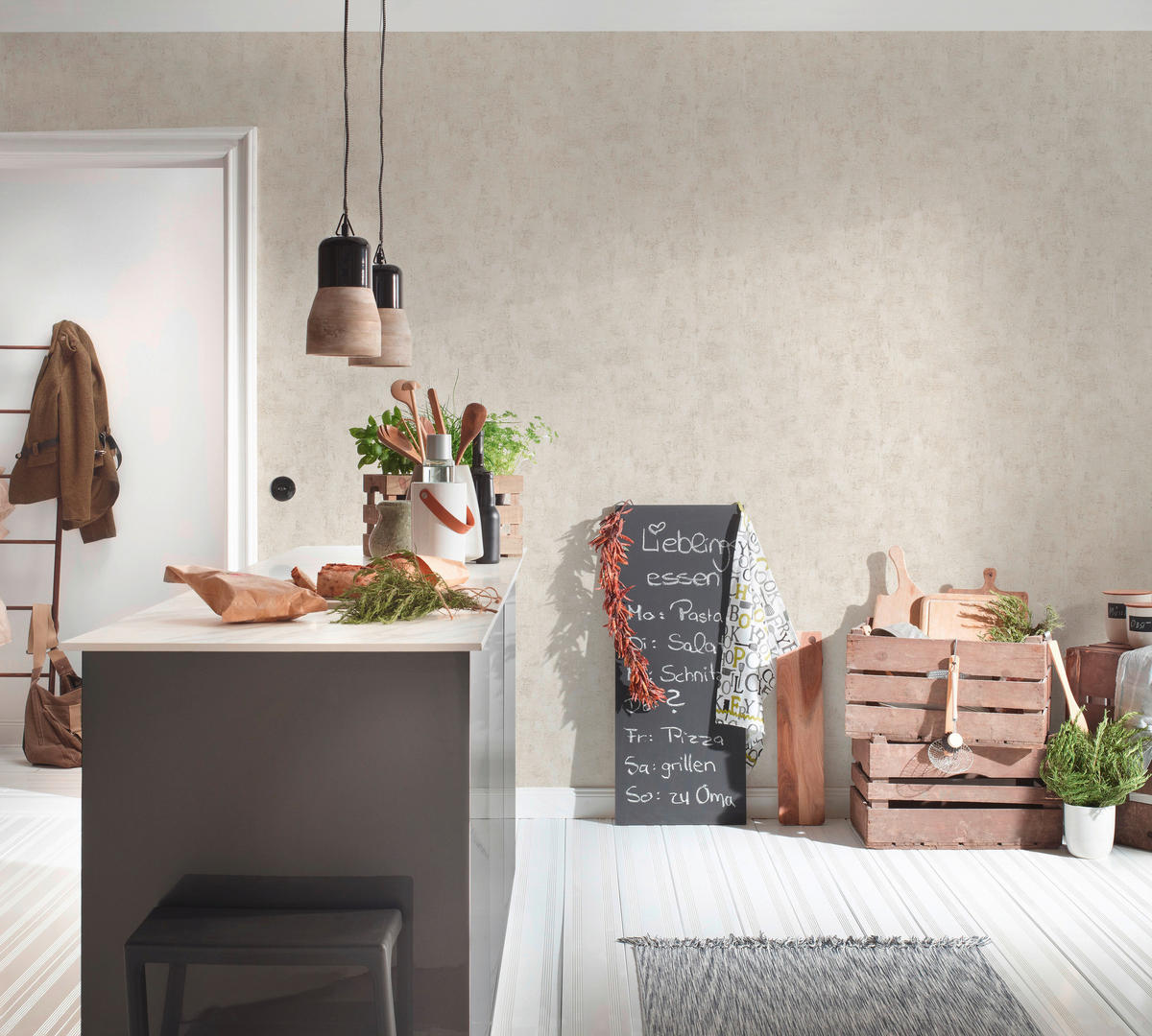 A.S.Creation Vliestapete Blooming Uni creme B/L: ca. 53x1005 cm Blooming - creme (53,00/1005,00cm) - A.S.Creation
