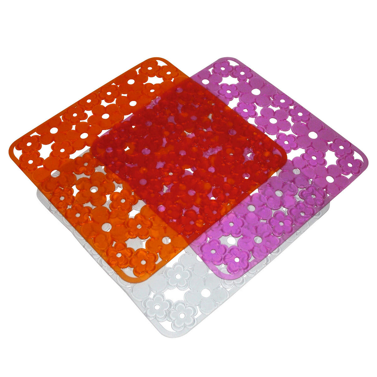 Metaltex Spülbeckenmatte sortiert Gummi B/H/L: ca. 32x0,4x32 cm Spülbeckenmatte_Flower - sortiert (32,00/32,00/0,40cm) - Metaltex