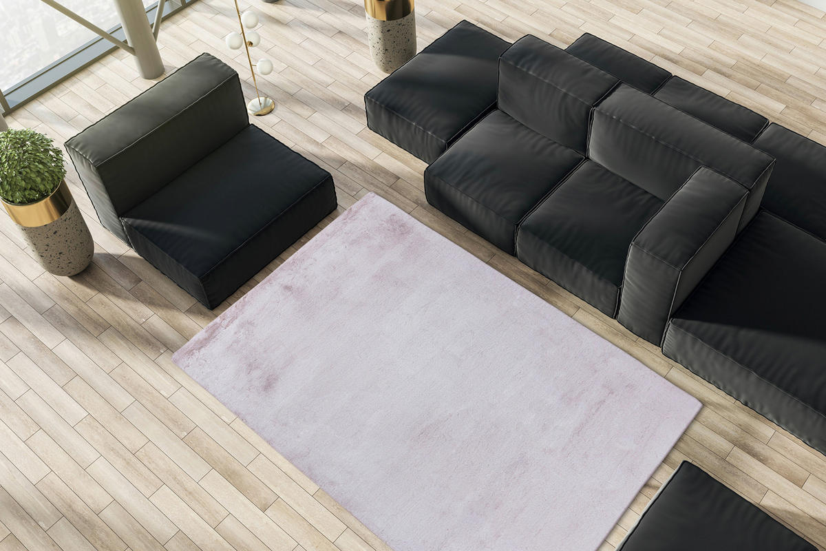 360Living Teppich Saika rosa B/L: ca. 120x170 cm Saika - weiß/rosa (120,00/170,00cm) - 360Living