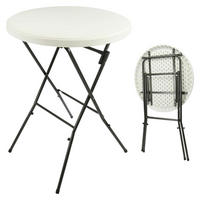 VCM Stehtisch weiß Kunststoff H/D: ca. 110x80 cm Stehtisch - weiß (80,00/110,00cm) - VCM