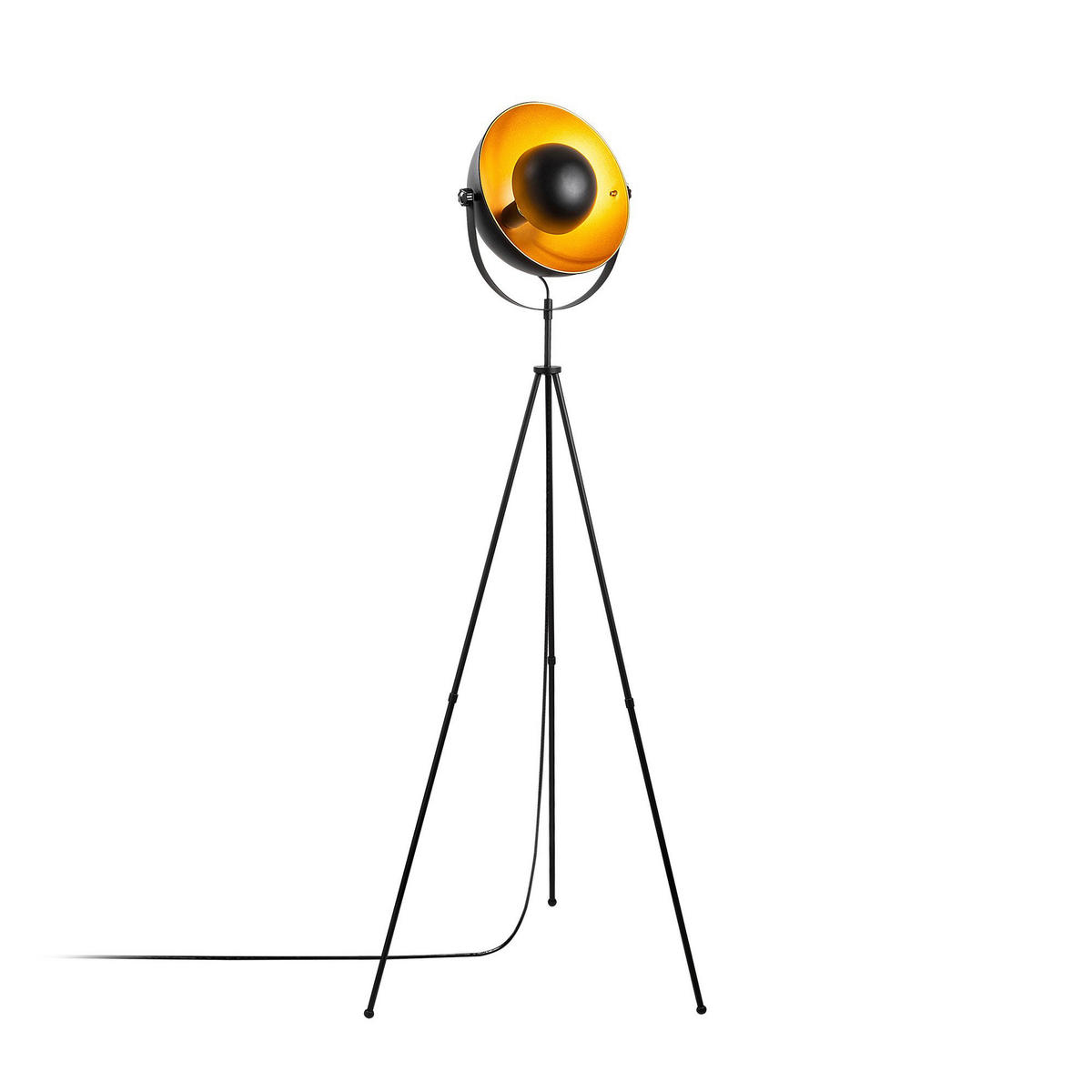 Opviq Stehleuchte gold schwarz B/H/T/L: ca. 45x160x45x62 cm E27 1 Brennstellen Mixed - gold/schwarz (62,00/45,00/160,00cm) - Opviq