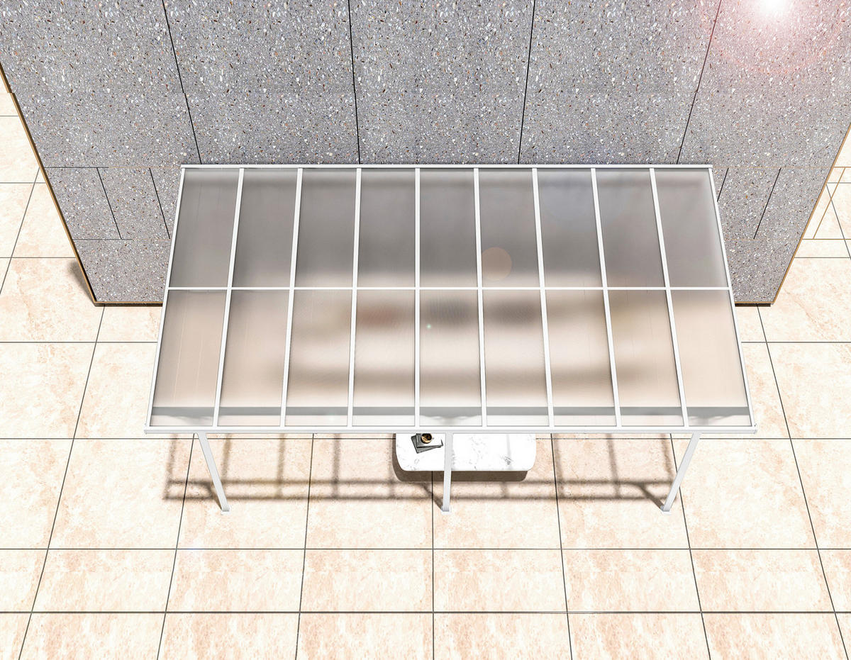 Westmann Terrassenüberdachung Bruce weiß Aluminium B/H/L: ca. 556x270x300 cm Bruce - weiß (300,00/556,00/270,00cm) - Westmann
