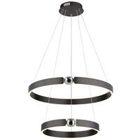 GLOBO LED-Pendelleuchte bronze Opal Metall Acryl H/L: ca. 125x60 cm LED-Pendelleuchte_Hendricks - Opal/bronze (60,00cm) - GLOBO