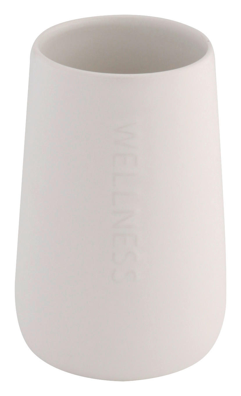 Zahnputzbecher Zahnputzbecher_Bonja_Wellness - weiß (8,50/13,00cm) - Axentia