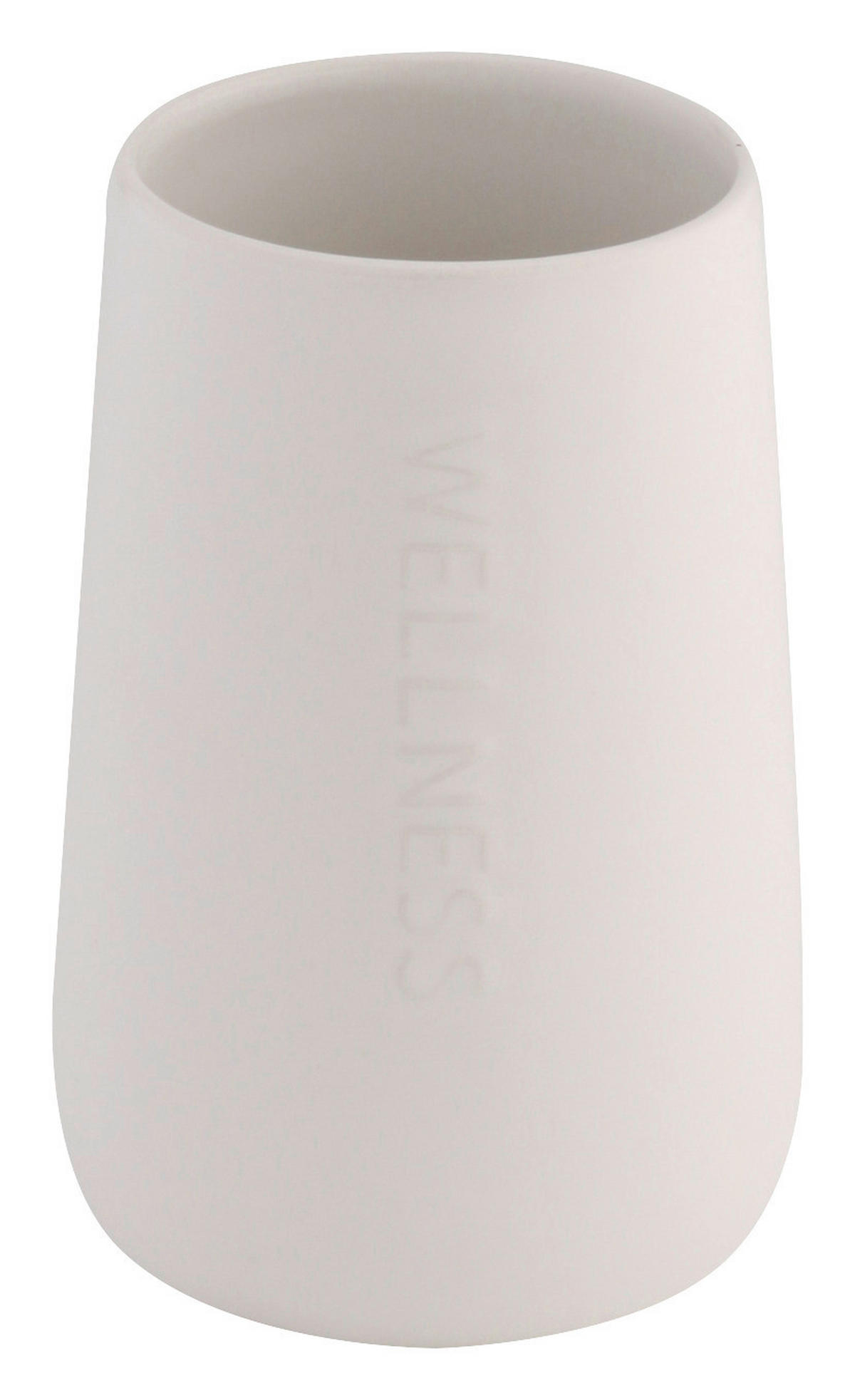 Zahnputzbecher Zahnputzbecher_Bonja_Wellness - weiß (8,50/13,00cm) - Axentia
