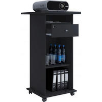 VCM Beamer-Stand Rollwagen Schublade schwarz Beamer-Stand Neta - schwarz (60,00/108,00/50,00cm) - VCM