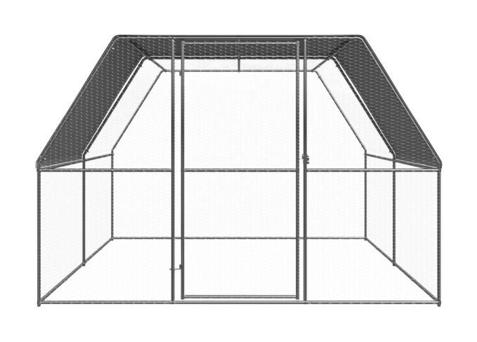 vidaXL Hühnerkäfig Hühnerkäfig - silber (300,00/3,00/200,00cm) - vidaXL
