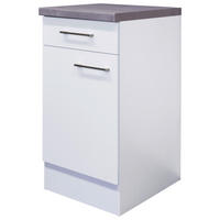 Unterschrank Vita weiß matt B/H/T: ca. 40x86x60 cm Vita - Beton/weiß (40,00/86,00/60,00cm) - Flex-Well
