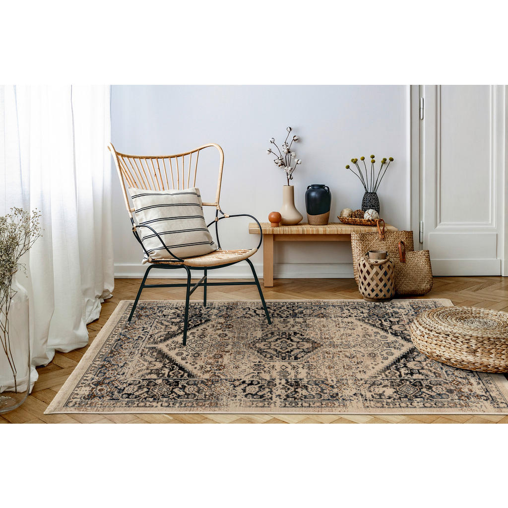 Thumbnail - Kayoom Kurzflorteppich Charin 425 blau B/H/L: ca. 160x0,35x230 cm