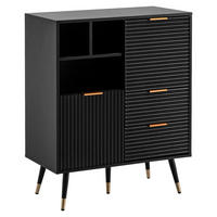 Sideboard schwarz B/H/T: ca. 77x97x40 cm Sideboard - schwarz (77,00/97,00/40,00cm) - Wohnling