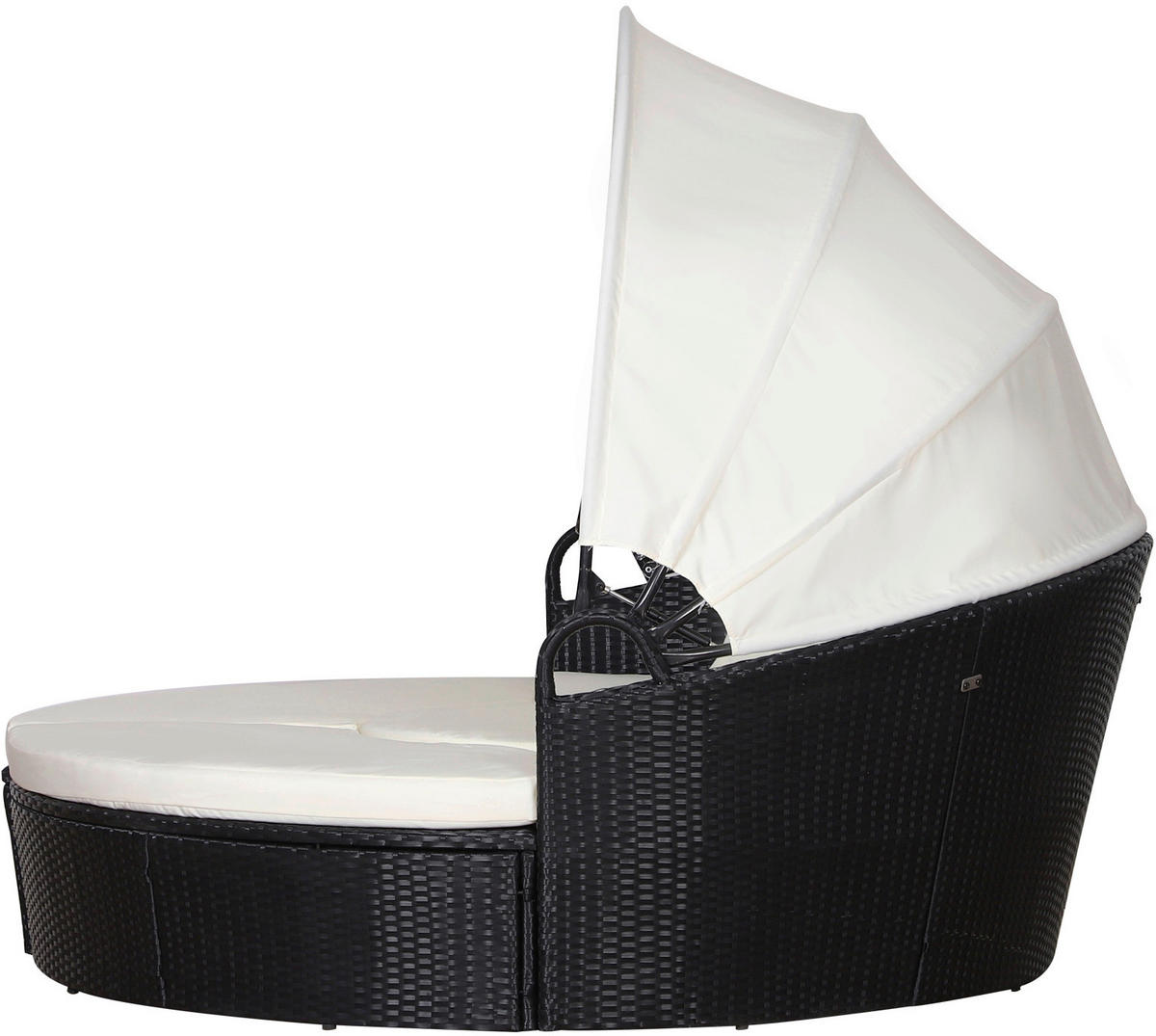 Outsunny Sonneninsel schwarz Polyrattan B/H/T: ca. 175x147x180 cm Polyrattan_Sonneninsel - creme/schwarz (175,00/147,00/180,00cm) - Outsunny