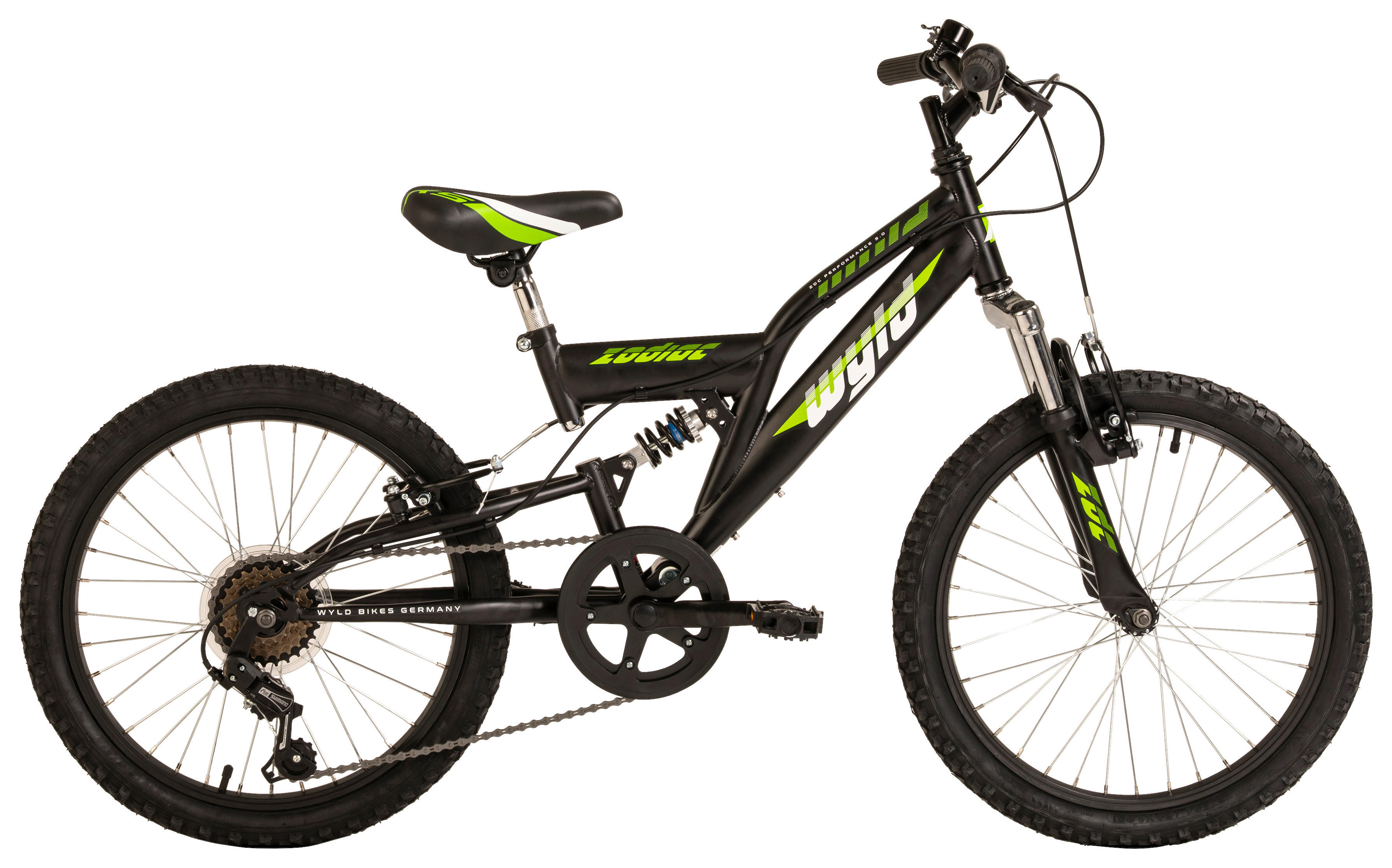 WYLD Kinder-Mountainbike Zodiac ZODIAC 20 Zoll Rahmenhöhe 31 cm 6 Gänge schwarz schwarz ca. 20 Zoll Zodiac - schwarz - WYLD