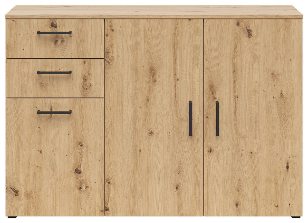 Kommode Multi-Stauraum Typ 28 Eiche Artisan Nachbildung B/H/T: ca. 120x83x40 cm Multi-Stauraum Typ 28 - Eiche (120,00/83,00/40,00cm)
