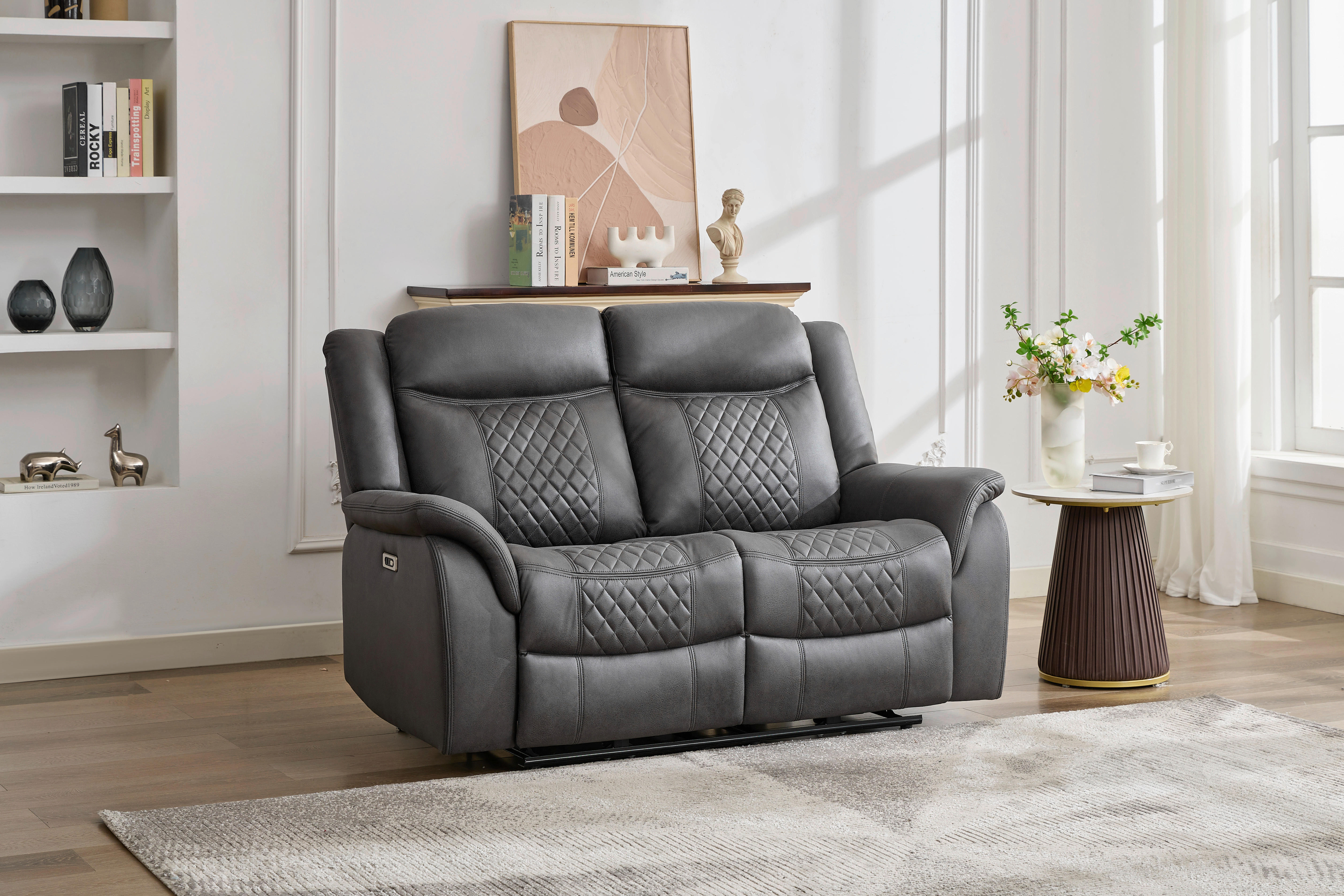 Thumbnail - Sofa Pedro grau Microfaser B/H/T: ca. 162x108x94 cm