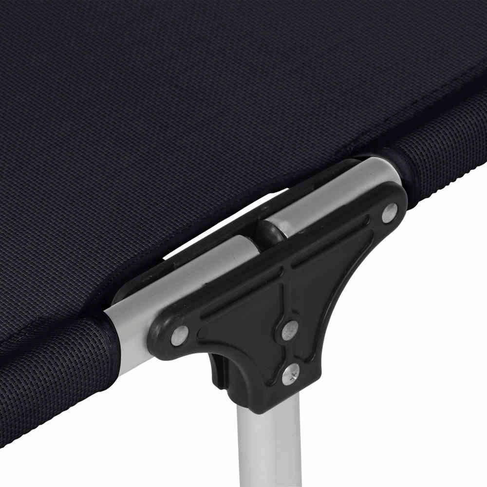 Gardamo Gartenliege ALU-XXL schwarz Alum...