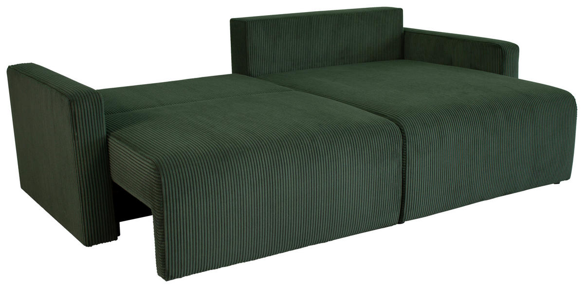 Ecksofa Dave grün Microfaser B/H/T: ca. 227x92x146 cm Dave - schwarz/grün (227,00/92,00/146,00cm)
