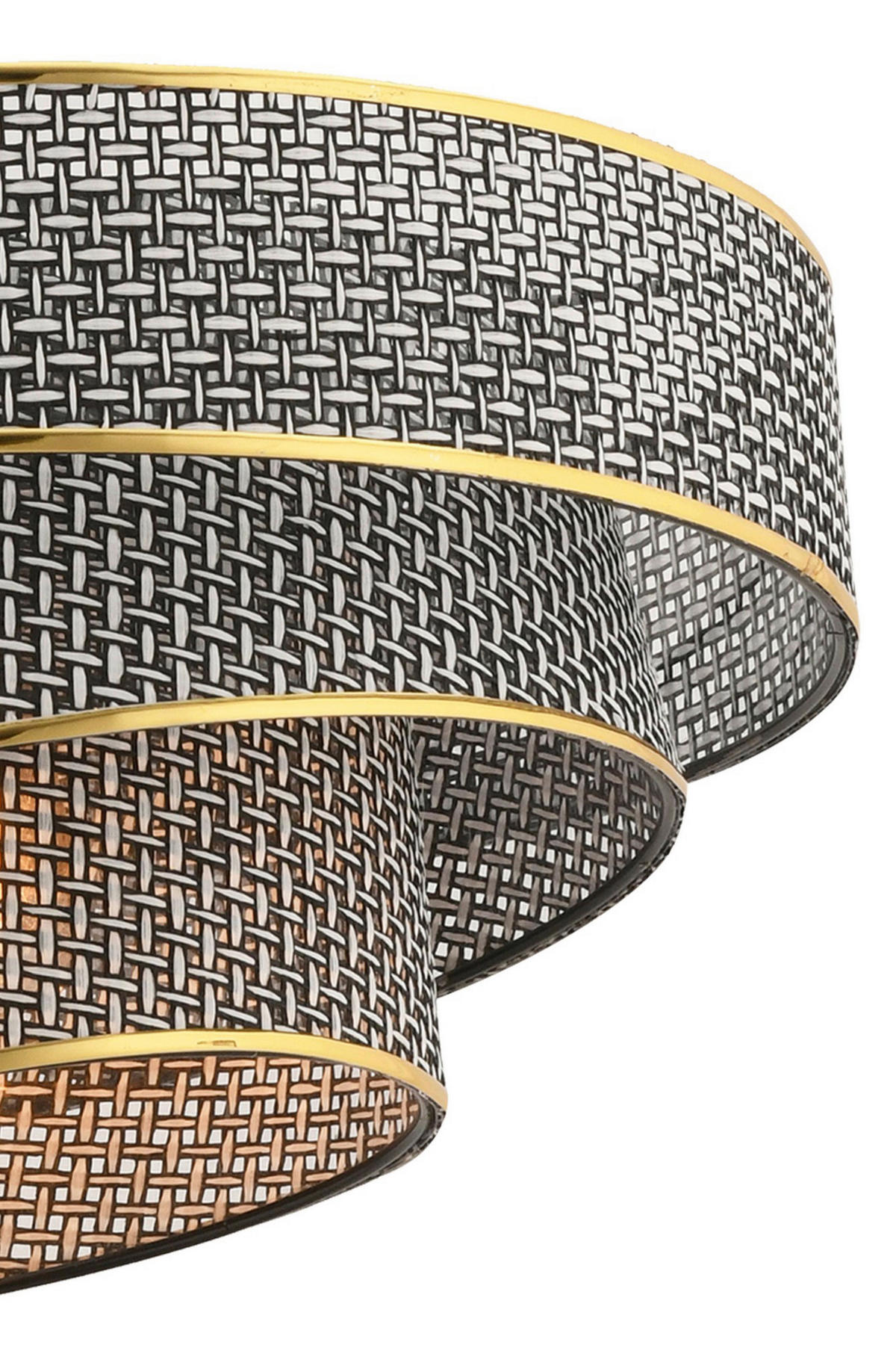 Opviq Pendelleuchte grau gold Baumwolle Metall B/H/L: ca. 40x72x40 cm E27 1 Brennstellen Couper Hazeran - gold/grau (40,00/40,00/72,00cm) - Opviq