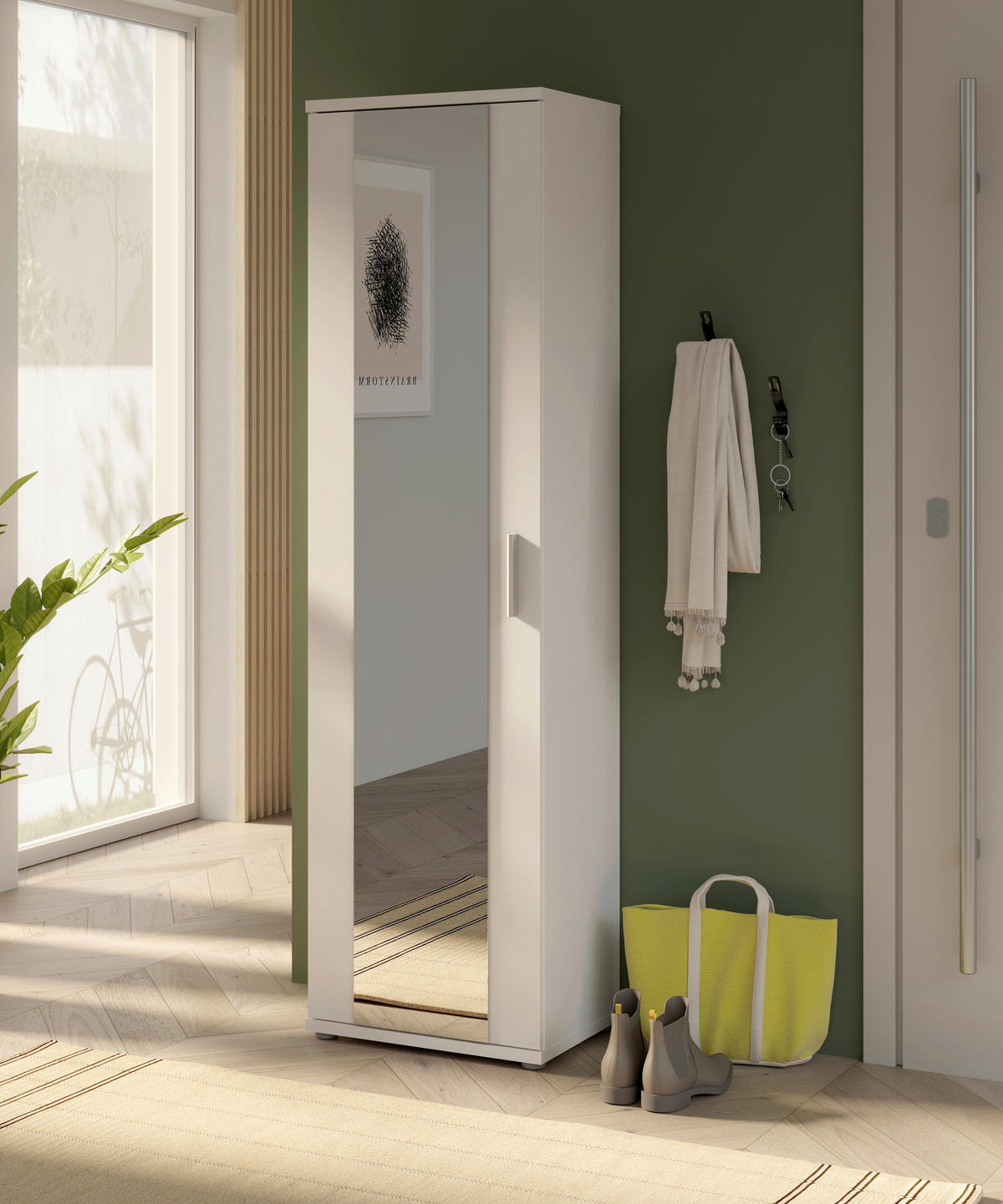 Mehrzweckschrank  weiß B/H/T: ca. 50x179x35 cm Jet_Mehrzweckschrank MS165-20 - weiß (50,00/179,00/35,00cm)