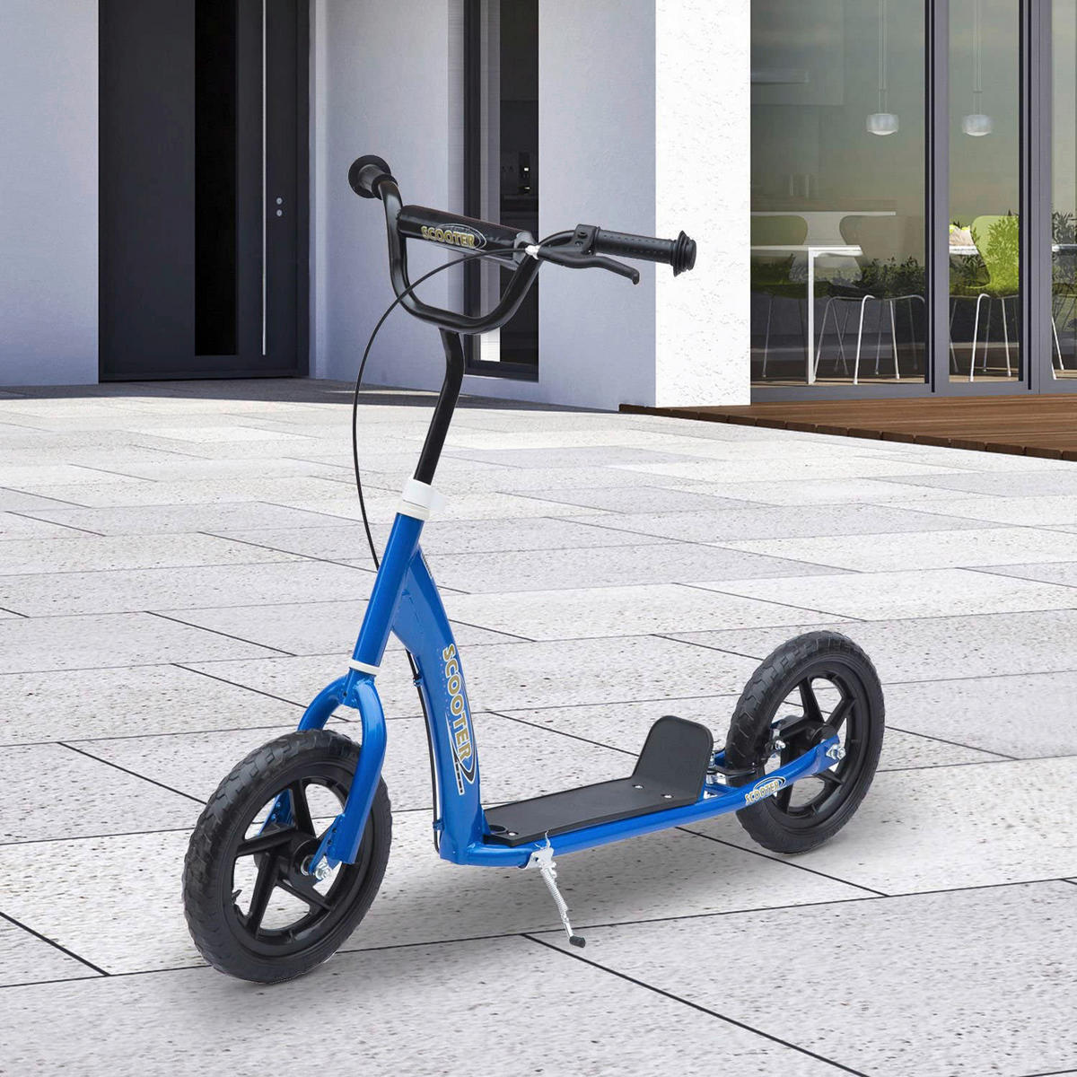 HOMCOM Kinderroller blau Kinderroller - blau (120,00/52,00/88,00cm) - HOMCOM