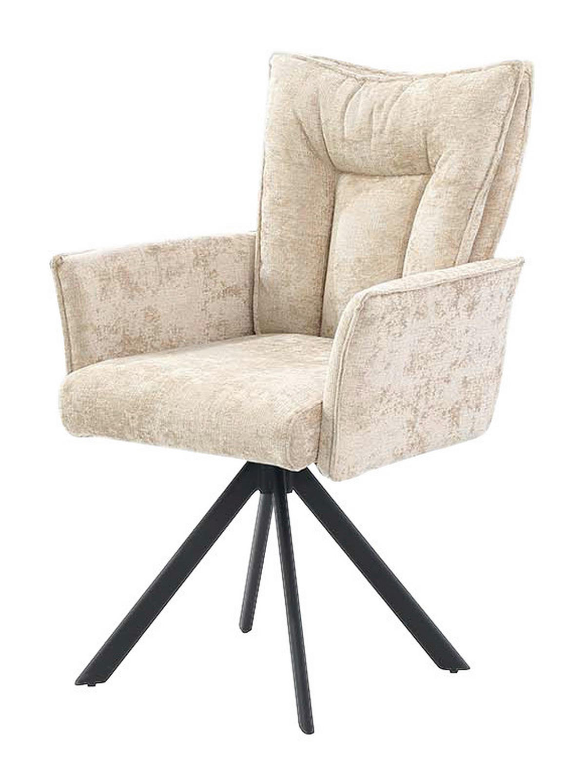 Armlehnstuhl  beige Microfaser B/H/T: ca. 61x94x65 cm Marc_Armlehnstuhl_6003581 - beige/schwarz (61,00/94,00/65,00cm)