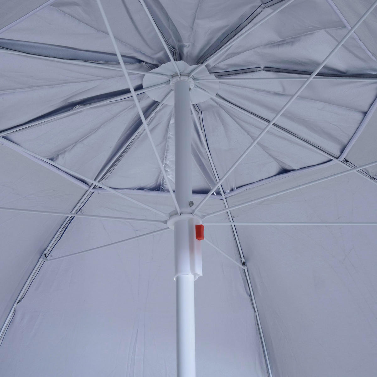 Outsunny Strandschirm blau Metall H/D: ca. 222x210 cm Strandschirm - blau (210,00/222,00cm) - Outsunny